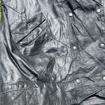 Vintage 1980s Venezia women’s lace leather jacket biker motorcycle 18/20 Black Photo 1