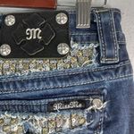 Miss Me 31x33 Signature Rise Boot Dark Wash Bling Flap Pocket Denim Jeans Photo 5