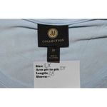 JM Collection  Women's Plus Size 2X Solid Scoop Neck Short-Sleeve Top Blue NwT Photo 1