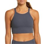 Zella  Longlone Ribbed Sports Bra/Cropped Active Top - XXL - NWOT - Gray Photo 0
