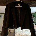 Bar III Cropped Black Blazer Photo 0