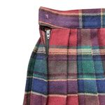 VTG Emily St. John Red Blue Green Plaid Pleated A Line Skirt Size8 MissingButton Size 8 Photo 4