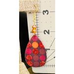 Bold and Bright Meets Sparkle and Shine Earrings Purple Orange Night Out Dangle Photo 1