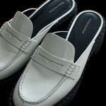 Reformation  Angie Leather Loafer Mule (black/white) 7 Photo 4