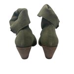 Alice + Olivia Caden Booties Boots Heeled Suede Olive Green Size 40 US 10 Photo 7