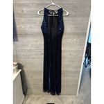 VTG BLONDIE and ME EVENING, Size 9/10, Blue Sparkle/Lined Dress w/Sequins. Mesh Photo 3