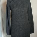 Merona Women’s Oversized Long Knit Deep Charcoal Gray Sweater Photo 4