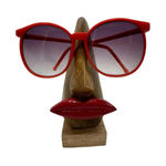 Vintage Burgundy Round Lens Horn Photo 0