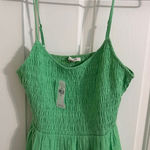 American Eagle Green Smocked Tiered Mini Sundress S NWT Retail $ 49.95 Photo 0