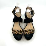 Veronica Beard  Hurley Leopard Ankle Strap Wedge Sandals Women's 6 US Photo 4