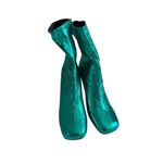 None METALLIC Green Slouchy Square Toe Holiday Boots Size 42 / US 11 Photo 10