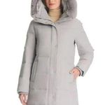 Kate Spade  NEW YORK Longline Quilted Parka With Faux Fur Trim-Light Grey,M, $548 Photo 0