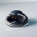 Sterling Silver Faux Pearl Cable Ring Photo 4