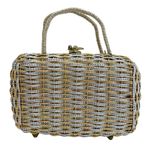KORET Vintage 60’s Gold & Silver Woven Metal Handbag Photo 11
