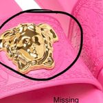 Versace Hot Pink Medusa Palazzo Pool Slides MISSING MEDUSA Photo 15