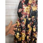 Brand New BOG Collective Women's XS Black Gold Floral Mini Dress Built in Bra Photo 1