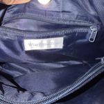 Worthington  Navy Woven Crochet Shoulder Bag Y2K Photo 2