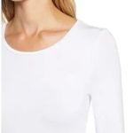 Halogen NWOT  White Crew Neck Modal Long Sleeve Tee Size XXL Photo 3