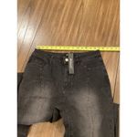 Allegra K  retro Flared Stretch High Rise Dark Wash black Denim Jeans Large NWT Photo 7