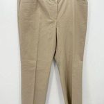 Michael Kors Khaki Dress Pants Women 18W Gramercy Fit Cotton Stretch Trousers Photo 0