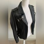 IRO  Black Leather Moto Jacket HAN lining for cold weather Photo 2