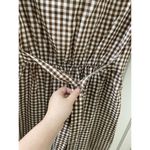 rightful owner dress brown gingham dress XS TP Coquette Cottagecore Photo 7