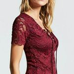 Forever 21 NWT Floral Lace Laced- Up Top Photo 0