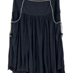 Stella McCartney  Navy Blue Jersey Rope‎ Embroidered Pleated Skirt Size 40 US 4-6 Photo 0