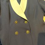 Le Suit Navy and White Blazer with Gold Buttons with pleated front skirt Photo 8
