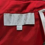 Badgley Mischka  strapless pleated red midi dress gown satin look with bow small Photo 6