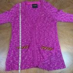 Le Superbe Silk Cashmere Cardigan Sweater Fuchsia Purple Size Small‎ Photo 9