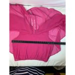 Love by Design Pink Sheer Cape Top Crochet Trim Flowy Blouse Cover Up Cropped XL Photo 15