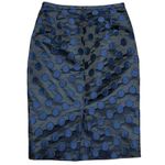 J.Crew  Polka Dotted Woman’s Black & Blue Career Pencil Skirt Size 2 Photo 6