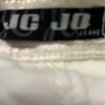 Metallic Disco iridescent cream shimmer high waist jeans. Small. NWOT Size undefined Photo 4