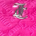 Juicy Couture Pink Velvet Logo Zipper Top Makeup Bag Accessory NWT Photo 1