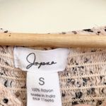 Japna  Pink Cream Peach Smock V-neck Long Sleeves Blouse Small Photo 3