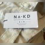 NA-KD  Linen Wide-Leg Pants in Beige, size 6-8 Photo 4