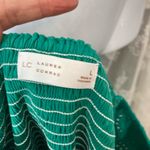 LC Lauren Conrad Lauren Conrad Teal cotton eyelet mini dress with puffy shoulders L Photo 2