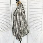 Free People Luminary Plaid Flannel Oversized Blazer Neutral Tan Small Photo 2
