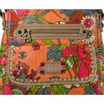 Sakroots  Orange Floral Print Crossbody Messenger Flap Purse Bag Coated Canvas Photo 2