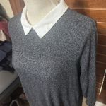 Fervour Grey knit dress white collar Pixie Twee Academia knee length 2X Gray Photo 3