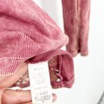 American Age ‎ Womens Y2K Studded Ribbed Lace Back Long Sleeve Henley Top Size M Photo 3