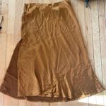Metallic Copper Maxi Skirt Size XL Photo 0