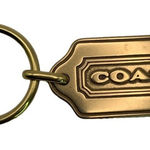 Coach 2" Rare Vintage Thick Gold Brass Bag Fob Key Ring Key Chain Photo 0