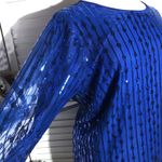 Bob Mackie NWT  Wearable Art Convertible Tunic/Dress Sequined Mesh Royal Blue 3X Photo 4