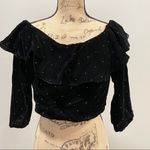 Topshop NWT Velvet Shirt Cocktail Party Event Evening medium off shoulder Photo 6