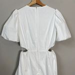 WAYF Puff Sleeve Cutout Ruffle Mini Dress Womens Small* White Fit & Flare Bridal Photo 11