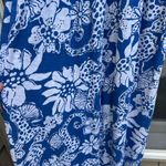 Lilly Pulitzer  Mills Maxi RACER BACK Dress Deep Sea Blue Quahog Chow White XL Photo 4