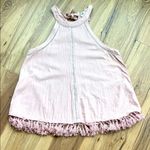Listicle  Pink Halter High Neck Tassel Hem Camisole Tank Top US‎ Size L Photo 1