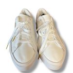Adidas  Sleek White Court Sneakers All Leather Women’s 7- fit more like 8 Photo 2